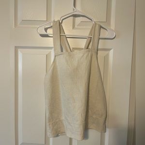Madewell Cross Back Cream Tank Top Size Small